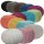 Soma Pouf Ø 55 cm Strickhocker Sitzpouf Sitzpuff Bodenkissen Grobstrick-Optik extrahoch Höhe 37 cm (BxHxL) 55 x 37 x 55 steingrau