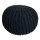 Soma Pouf Ø 55 cm Strickhocker Sitzpouf Sitzpuff Bodenkissen Grobstrick-Optik extrahoch Höhe 37 cm (BxHxL) 55 x 37 x 55 schwarz - anthrazit