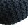 Soma Pouf Ø 55 cm Strickhocker Sitzpouf Sitzpuff Bodenkissen Grobstrick-Optik extrahoch Höhe 37 cm (BxHxL) 55 x 37 x 55 schwarz - anthrazit