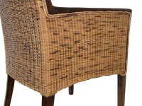 Soma Esszimmer Stühle Set 6 Stück Rattan Armlehner Sessel Bilbao vollgepolstert Polster prairie brown (BxHxL) 59 x 91 x 64