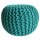 Soma Pouf Sitzpuff Strick Velours Sitzhocker Strickhocker Sitzpouf Bodenkissen viele Arten/Farben u. Maße (BxHxL) 55 x 37 x 55 ø 45 grün Baumwolle