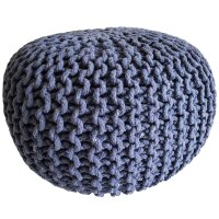 Soma Pouf Sitzpuff Strick Velours Sitzhocker Strickhocker...