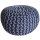 Soma Pouf Sitzpuff Strick Velours Sitzhocker Strickhocker Sitzpouf Bodenkissen viele Arten/Farben u. Maße (BxHxL) 55 x 37 x 55 ø 45 blau Baumwolle