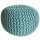 Soma Pouf Sitzpuff Strick Velours Sitzhocker Strickhocker Sitzpouf Bodenkissen viele Arten/Farben u. Maße (BxHxL) 55 x 37 x 55 ø 45 mint Baumwolle