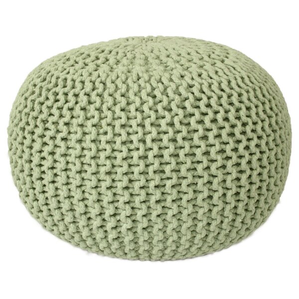 Soma Pouf Sitzpuff Strick Velours Sitzhocker Strickhocker Sitzpouf Bodenkissen viele Arten/Farben u. Maße (BxHxL) 55 x 37 x 55 ø 55 neon Baumwolle