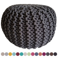 Soma Pouf Sitzpuff Strick Velours Sitzhocker Strickhocker...