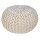 Soma Pouf Sitzpuff Strick Velours Sitzhocker Strickhocker Sitzpouf Bodenkissen viele Arten/Farben u. Maße (BxHxL) 55 x 37 x 55 ø 55 beige Outdoor