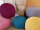 Soma Pouf Sitzpuff Strick Velours Sitzhocker Strickhocker Sitzpouf Bodenkissen viele Arten/Farben u. Maße (BxHxL) 55 x 37 x 55 ø 55 gelb Outdoor