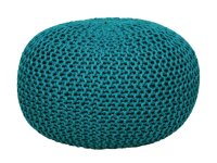 Soma Pouf Sitzpuff Strick Velours Sitzhocker Strickhocker Sitzpouf Bodenkissen viele Arten/Farben u. Maße (BxHxL) 55 x 37 x 55 ø 55 türkis Outdoor