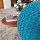 Soma Pouf Sitzpuff Strick Velours Sitzhocker Strickhocker Sitzpouf Bodenkissen viele Arten/Farben u. Maße (BxHxL) 55 x 37 x 55 ø 55 türkis Outdoor