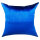 Soma Deko Kissen Zierkissen Sofa Kissen Velour Samt 45 x 45 cm Doppellagen-Optik silbergrau/royalblau (BxHxL) 45 x 45 x 5 blau