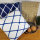 Soma Deko Kissen Set 3 Stück Zierkissen 45 x 45 cm Sofa Kissen Baumwolle Karo-Design blau weiß (BxHxL) 45 x 45 x 5