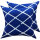 Soma Deko Kissen Set 2 Stück Zierkissen 45 x 45 cm Sofa Kissen Baumwolle Karo-Design blau weiß (BxHxL) 45 x 45 x 5