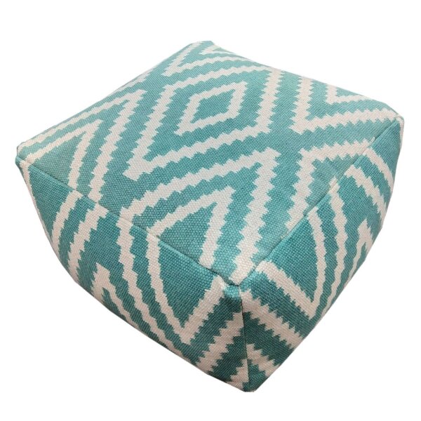 Soma Pouf Sitzpuff Strick Velours Sitzhocker Strickhocker Sitzpouf Bodenkissen viele Arten/Farben u. Maße (BxHxL) 55 x 37 x 55 55x55 mint Kelim Hocker