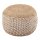 Soma Sitzpouf Jute Sitzhocker rund 50x50 cm Deko Hocker Jute natur Sitzpouf Bodenkissen Fußhocker (BxHxL) 50 x 35 x 50 Jute natur weiss