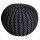 Soma Pouf Sitzpuff Strick Velours Sitzhocker Strickhocker Sitzpouf Bodenkissen viele Arten/Farben u. Maße (BxHxL) 55 x 37 x 55 ø 45 schwarz-anthrazit Baumwolle