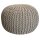 Soma Strickhocker Pouf Ø 45 cm Sitzpouf Grobstrick-Optik Pouf Strick Bodenkissen Sonderfarbe grau/beige (BxHxL) 45 x 30 x 45