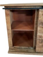 Soma Weinregal B 72 H 80 cm Wein Schrank Hausbar Weinbar Barschrank Anrichte California natur Mangoholz (BxHxL) 72 x 80 x 38