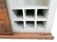 Soma Barschrank B 72 H 80 cm Weinregal Wein Schrank Hausbar Weinbar Anrichte California weiß Mangoholz (BxHxL) 72 x 80 x 38