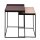 Soma Beistelltisch 2er Set Satztisch 45 H 45 cm Dekotisch Lampentisch Sofatisch Copenhagen Tisch Emaille (BxHxL) 48 x 50 x 36 purple - rose