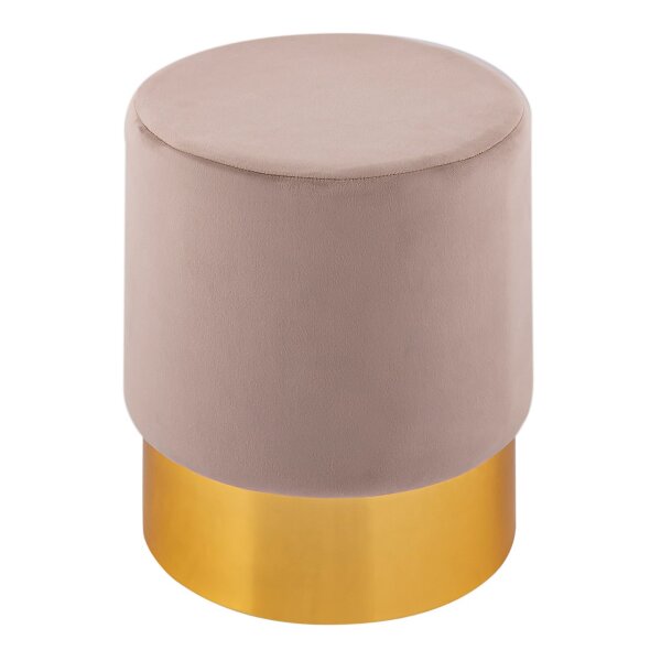 Soma Samthocker 2. Wahl Samt Pouf Ø 31 H 43 cm Sitzhocker Sitzpouf Velour Hocker bis 150 kg belastbar (BxHxL) 31 x 43 x 31 taupe