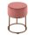 Soma Velour Hocker 2. Wahl Ø 32 H 42 cm Samthocker mit Eisengestell goldfarbig Sitzhocker Samt Pouf Sitzp (BxHxL) 32 x 42 x 32 rose