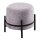 Soma Sitzhocker 2. Wahl Ø 35 H 37 cm Wildleder-Optik Pouf Sitzpouf Sitzpouf mit Eisengestell schwarz matt (BxHxL) 35 x 37 x 35 elephant