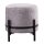 Soma Sitzhocker 2. Wahl Ø 35 H 37 cm Wildleder-Optik Pouf Sitzpouf Sitzpouf mit Eisengestell schwarz matt (BxHxL) 35 x 37 x 35 elephant