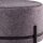 Soma Sitzhocker 2. Wahl Ø 55 H 37 cm Pouf Sitzpouf Wildleder-Optik Sitzpouf mit Eisengestell schwarz matt (BxHxL) 55 x 37 x 55 stonegrey