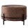 Soma Sitzhocker 2. Wahl Ø 55 H 37 cm Pouf Sitzpouf Wildleder-Optik Sitzpouf mit Eisengestell schwarz matt (BxHxL) 55 x 37 x 55 tabacco