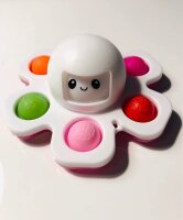 Simple Dimple Spin Fidget Spinner Toy Antistress Spielzeug Handspielzeug Pop it Bubble für Stressabbau und Anti-Angst für Kinder Erwachsene Oben weiß unten pink