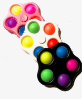 Simple Dimple Spin Fidget Spinner Toy Antistress Spielzeug Handspielzeug Pop it Bubble für Stressabbau und Anti-Angst für Kinder Erwachsene weiß