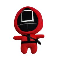 Soma Kuscheltier Figur Plüsch Squid Set 3 STK Tintenfisch Spiel Puppe im Kostüm XL 23cm Plüschtier Rot TV Serie Cosplay Front Man Cosplay (Set 3 Stk)