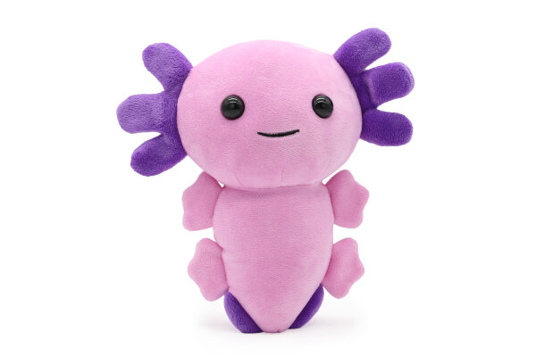 Axolotl Echse Molch 20cm lila Kuscheltier Figur Plüsch Tintenfisch Spiel Puppe XL Plüschtier