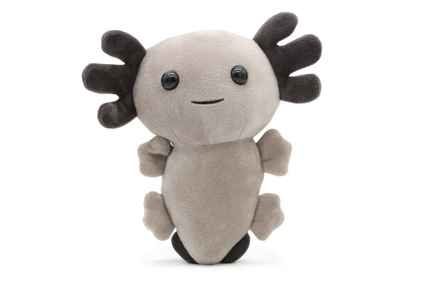 Axolotl Echse Molch 20cm grau schwarz Kuscheltier Figur Plüsch Tintenfisch Spiel Puppe XL Plüschtier