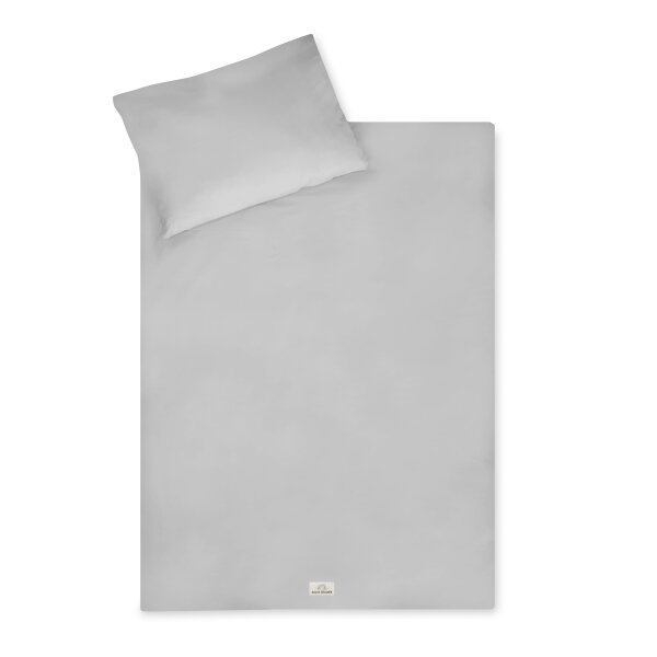 Julius Zöllner uni light grey Bettwäsche 100x135+40x60