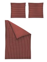 Irisette Mako-Satin Bettwäsche Set Verona 8303 rot 135 x 200 cm + 1 x Kissenbezug 80 x 80 cm