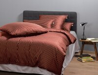 Irisette Mako-Satin Bettwäsche Set Verona 8303 rot 155 x 220 cm + 1 x Kissenbezug 80 x 80 cm