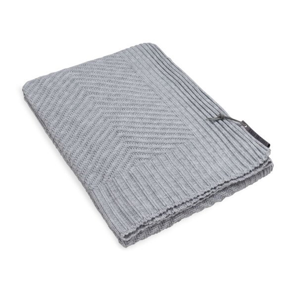 Knit Factory Beau Plaids 160x130 cm Glatt Grau