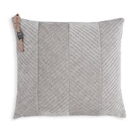 Knit Factory Beau Kissen 50x50 cm Glatt Grau