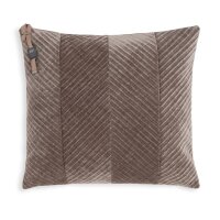 Knit Factory Beau Kissen 50x50 cm Glatt Braun