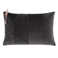 Knit Factory Beau Kissen 60x40 cm Glatt Anthrazit