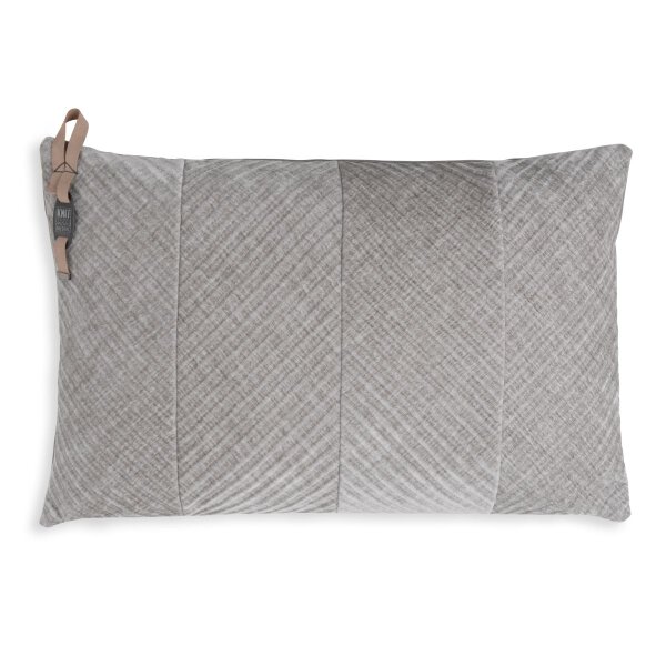 Knit Factory Beau Kissen 60x40 cm Glatt Grau