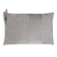 Knit Factory Beau Kissen 60x40 cm Glatt Grau