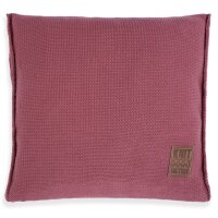 Knit Factory Uni Kissen 50x50 cm Glatt Rot