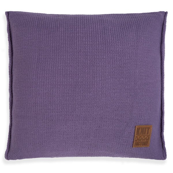 Knit Factory Uni Kissen 50x50 cm Glatt Lila