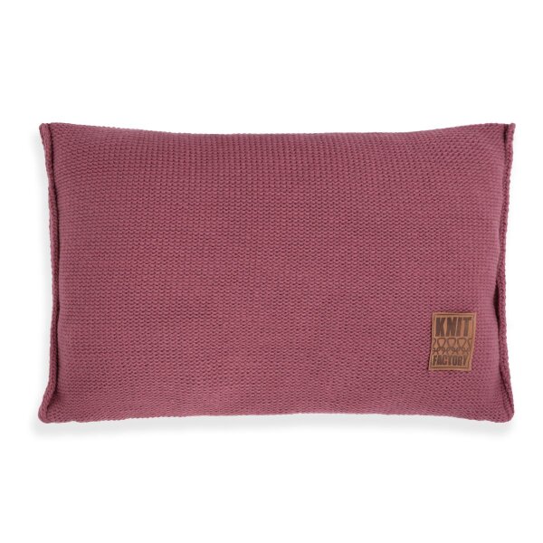 Knit Factory Uni Kissen 60x40 cm Glatt Rot