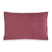 Knit Factory Uni Kissen 60x40 cm Glatt Rot