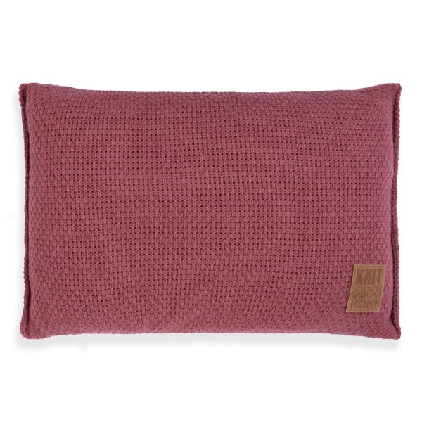 Knit Factory Jesse Kissen 60x40 cm Glatt Rot