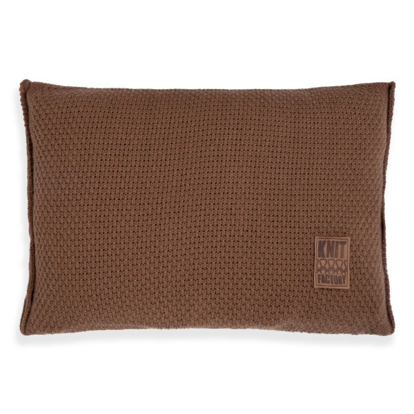 Knit Factory Jesse Kissen 60x40 cm Glatt Braun